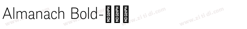 Almanach Bold字体转换